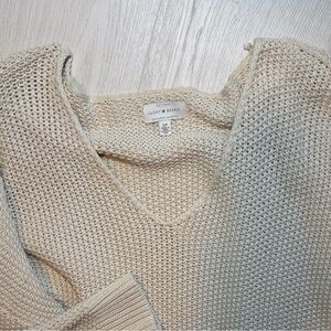 Lucky Brand V-Neck Sweater in Cream